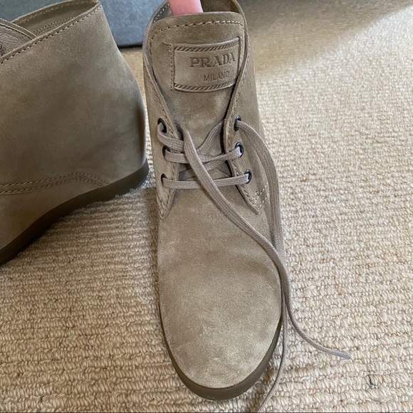 Authentic PRADA wedge half-boots - Picture 2 of 8